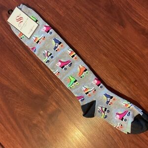 Colorful Roller Skate woman’s knee high  Socks
